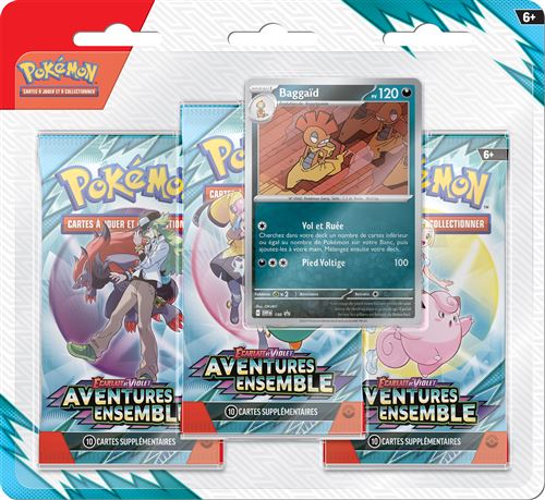 Pokemon Cartes À Collectionner Pokémon Ev09 Pack 3 Boosters Ecarlate Et Violet Aventures Ensemble Modèle Aléatoire