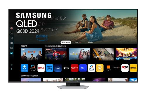 TV QLED Samsung TQ65Q80D 165 cm 4K UHD 2024 Argent éclipse