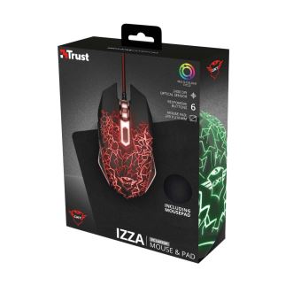 Trust GXT 783 Gaming Mouse & Mouse Pad - Souris - optique - 6 boutons - filaire - USB