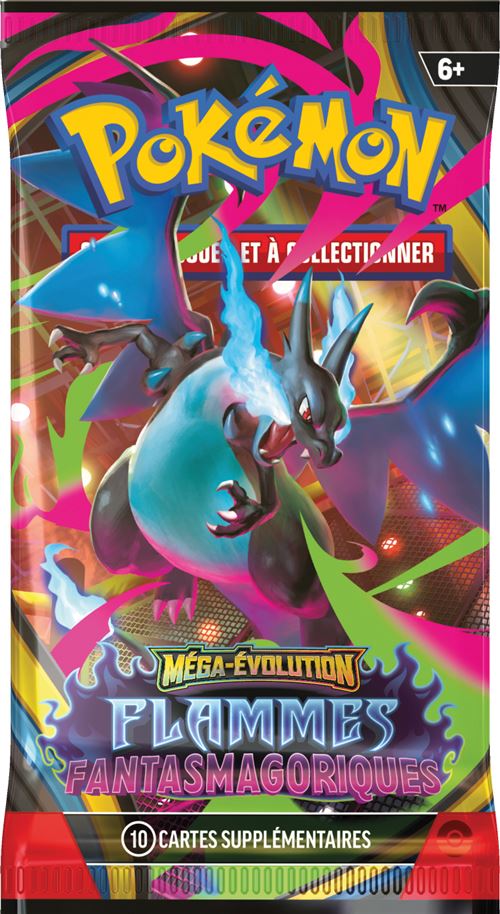 Carte à collectionner Pokémon Méga-Evolution Flammes Fantasmagoriques Booster Modèle aléatoire