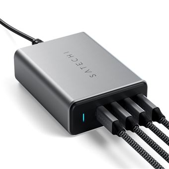 Chargeur Satechi ST-UC165GM-EU avec 4 ports USB-C 165 W Gris sidéral