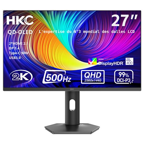 Ecran PC gaming HKC GS27QHS 27'' OLED 500 Hz