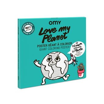 Jeu créatif Omy Poster à colorier Love My Planet
