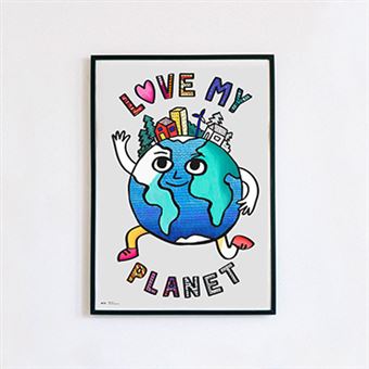 Jeu créatif Omy Poster à colorier Love My Planet