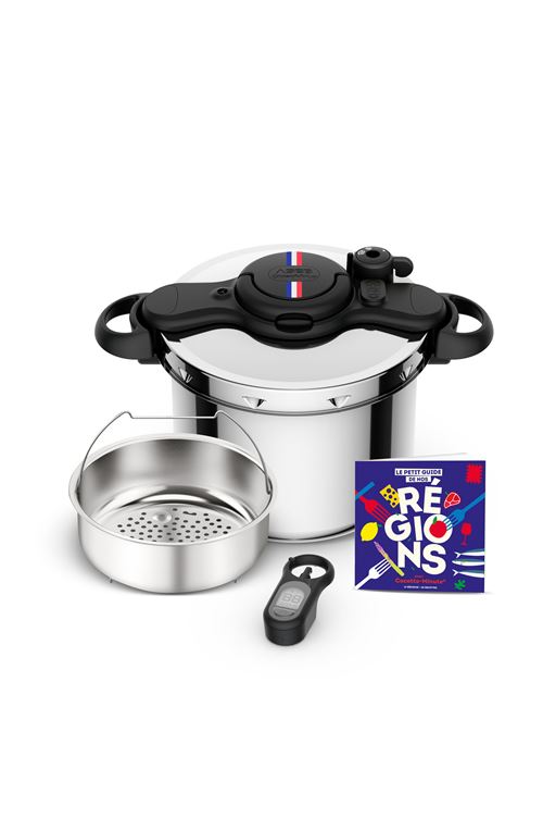 Autocuiseur Seb Cocotte-Minute 9L Clipsominut'' « Cocotte De Vos Régions » P4624907 Noir Argent