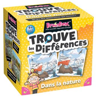 Jeu de mémoire Asmodée BrainBox Le jeu des différences nature sauvage