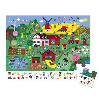 Puzzle Janod d'observation la ferme 24 pièces