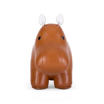 Cale porte Zuny Hippopotame Bronze et Blanc