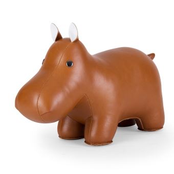 Cale porte Zuny Hippopotame Bronze et Blanc