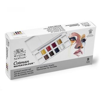 Aquarelle Winsor & Newton Pocket Set Portrait Cotman x 8