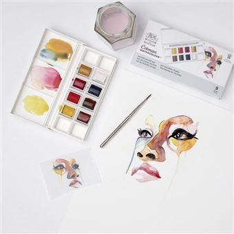 Aquarelle Winsor & Newton Pocket Set Portrait Cotman x 8