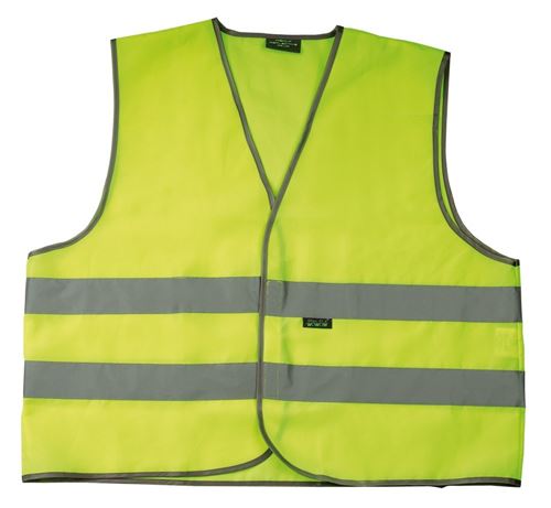 Gilet de sécurité réfléchissant Wowow pour adulte Taille M Jaune et Gris