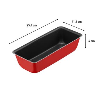 Moule à cake rectangulaire Tefal Chandeleur  J5797202 26 cm Rouge