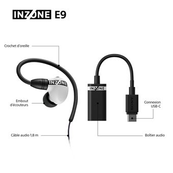 Ecouteurs filaires gaming intra-auriculaires Sony Inzone E9 IERG900B.CE7 Noir