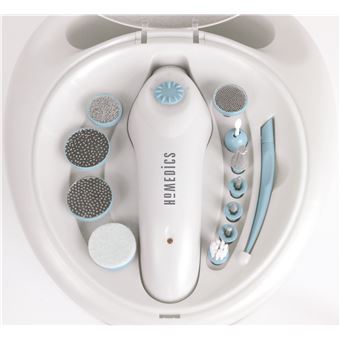 MAN-3023 Manucure & Pedicure Luxe - Set 3 en 1 : massage relaxant dans l''eau, set manicure, seche ongles