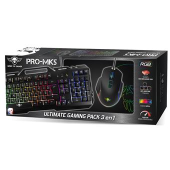 Pack Gaming Clavier + Souris + Tapis de souris Spirit Of Gamer PRO-MK5