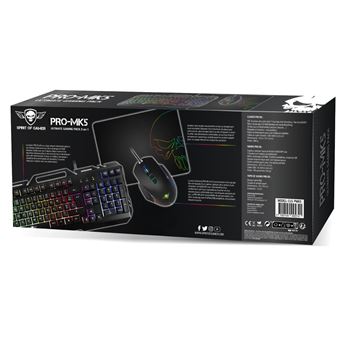 Pack Gaming Clavier + Souris + Tapis de souris Spirit Of Gamer PRO-MK5