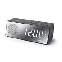 Radio Réveil Muse M-186CMR - Double Alarme - Affichage Numérique - Gris - Idéal Chambre Et Bureau