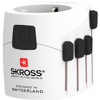 Adaptateur universel Skross 3 Pôles 150 Pays 1750 W Blanc - 1