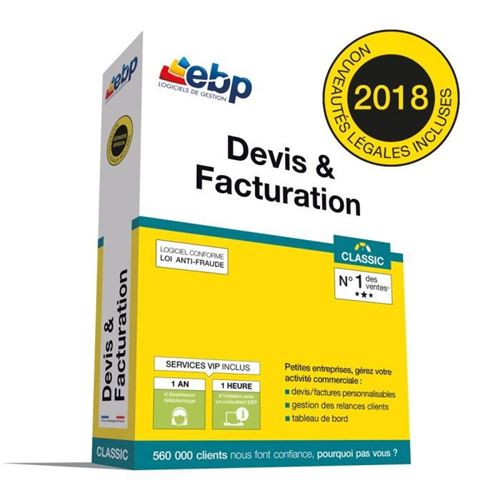 Ebp Devis Et Facturation Classic Vip Dernière Version Logiciels Fnac Belgique