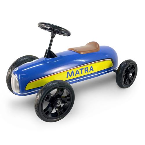 Trotteur Rétro Vintage Turbo Challenge Blanc - Jouet Enfant 12 Mois+ - 25Kg Max - Roues Libres - Klaxon Sonore