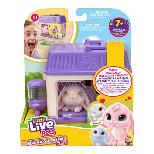 Set de jeu LITTLE LIVE PETS Mama Surprise Lapins Bébés inclus Accessoires personnalisables