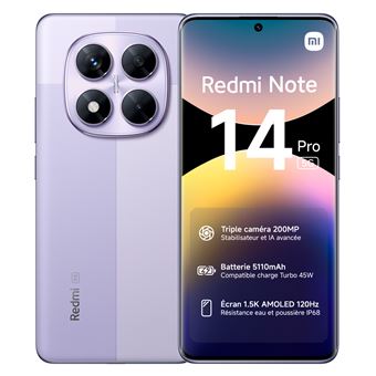 Redmi Note 14 5g Xiaomi Redmi Note 13 Noir - 8GB + 256GB, Triple Caméra 108MP Telephone 4g Ecran 120hz
