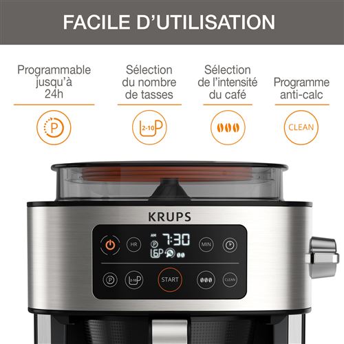 Cafetière filtre krups aroma partner km760d10 argent KRUPS Pas