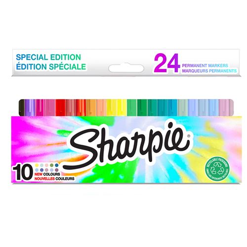 Sharpie Multicolore Boîte De 24 Marqueurs Permanents
