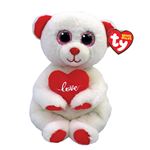 Peluche TY Beanie Bellies Small Desi L'ours Blanc et Rouge