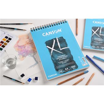 Bloc De 10 Feuilles Papier Aquarelle Hahnemühle – 300 G/m² – 30 X 40 Cm – Coton, Sans Acide, Satiné