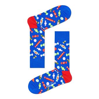 Chaussettes hautes Happy Socks Bon Bon Taille 36-40 Bleu