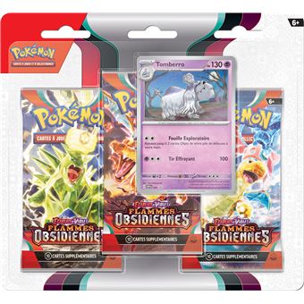 Carte à collectionner Pokémon EV03 Flammes Obsidiennes Pack de 3 boosters - 1