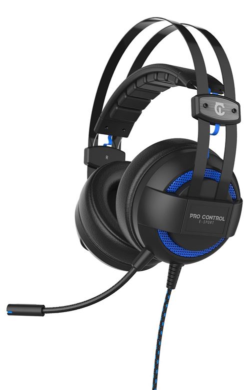 Micro-casque Gaming filaire 7.1 Under Control Pro Control E-Sport Noir pour PS4