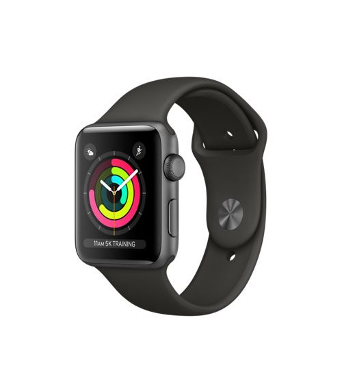 Apple Watch Series 3 42 mm Boitier en Aluminium Gris sideral avec Boucle Sport Gris Apple Watch Achat prix fnac