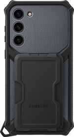 Coque renforcée avec support amovible pour Samsung Galaxy S23+ 5G Gris Anthracite