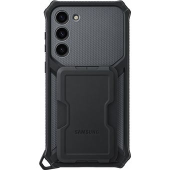 Coque renforcée avec support amovible pour Samsung Galaxy S23+ 5G Gris Anthracite - 1