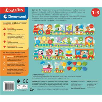 Jeu éducatif Clementoni Le train des formes Montessori