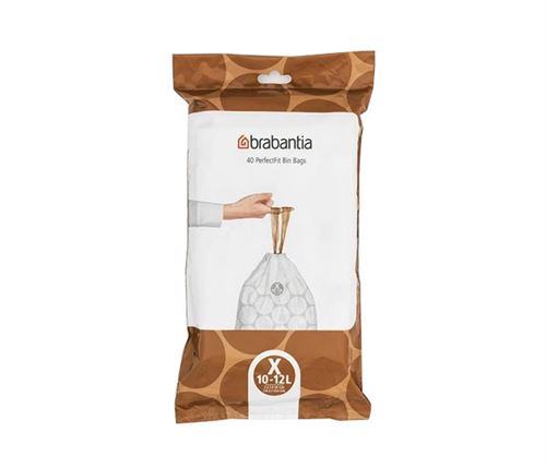 Brab Blanc Sacs Poubelles Brabantia Perfectfit 138041 Code X 10-12 L