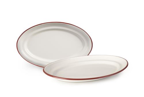 Non Communiqué Ibili 908725 Plat Ovale Email Bordeaux 25 Cm