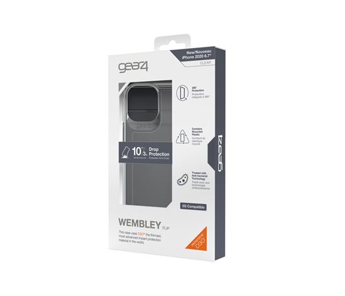 Coque Gear4 D3O Wembley Flip pour Apple iPhone 6.7 Transparent