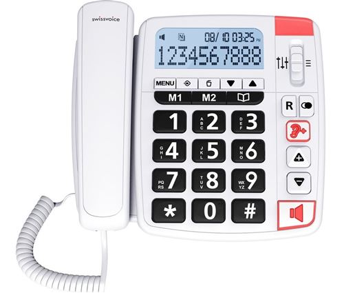 Téléphone fixe filaire Swissoice Xtra 1150 Blanc