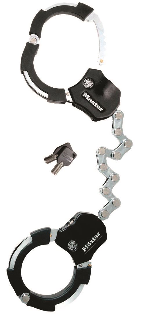 Menottes Antivol Master Lock Street Cuff en acier chromé Noir