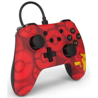 Manette Nintendo Switch filaire PowerA Pikachu Rouge