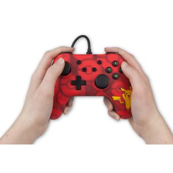 Manette Nintendo Switch filaire PowerA Pikachu Rouge