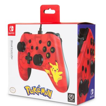 Manette Nintendo Switch filaire PowerA Pikachu Rouge