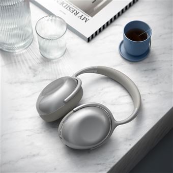 Casque audio sans fil supra auriculaire à réduction de bruits Kef Mu7 Gris Silver