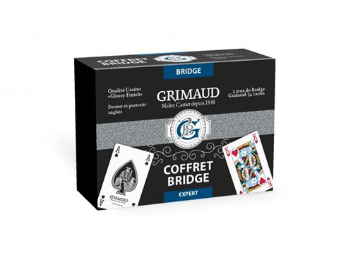 Coffret Grimaud Expert Bridge Façon Cuir Noir