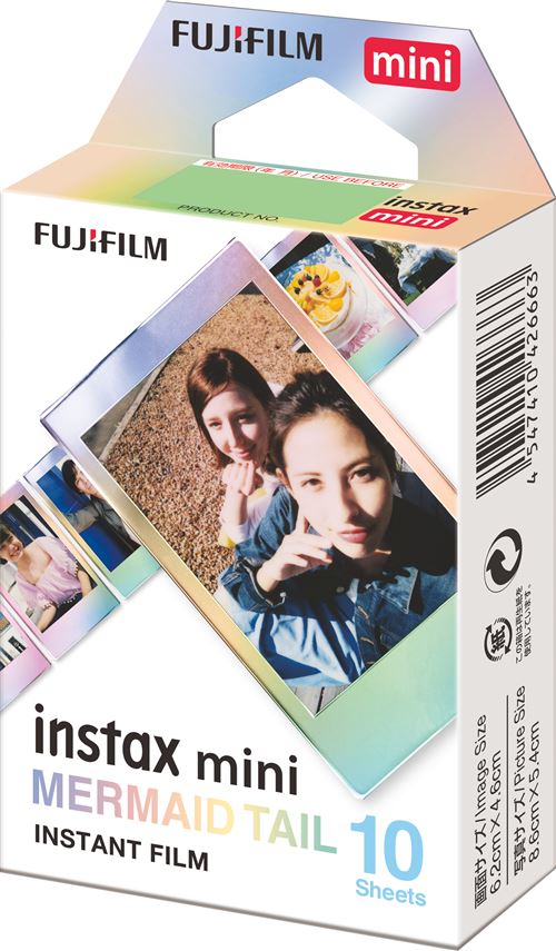 Pack 10 Photos FUJIFILM Instax Mini Mermaid Tail – Format 54x86 mm