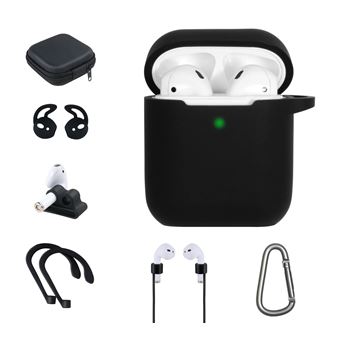 Kit accessoires On Earz Mobile Gear 7 en 1 pour Apple AirPods 1 et 2 Noir -  Accessoire audio